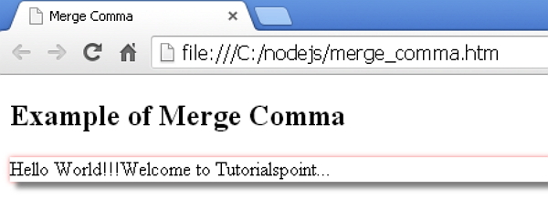 less merge comma