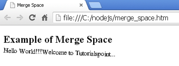 less merge space