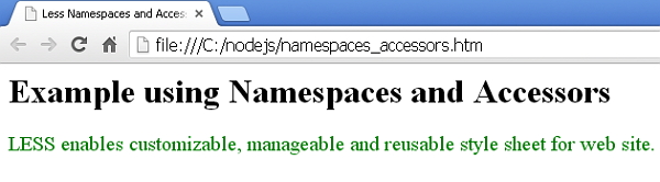 namespaces accessors